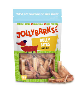 Jolly Barks Bully Bites Pizzle Sticks for Dogs Mini Bully Sticks for Dogs All Natural Single Ingredient Dog Treat (1lb Bag)
