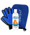 Allerpet Cat Dander Remover w/Free Pair of Grooming Gloves and Mitt - Effective Cat Dander Reduction, Anti Allergen Solution Made in USA - (12oz)