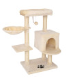 lionto Cat Scratching Post Height 93 cm Beige