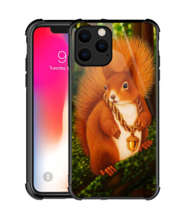 iPhone 12 Pro case Lovely Forest Squirrel graphic for girls Boys,Picture Pattern Design Shockproof Anti-Scratch Hard Pc Back case for Apple iPhone 1212 Pro