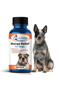 BestLife4Pets Demodectic Mange Relief for Dogs - All Natural Healthy Coat and Itch Relief for Puppy Mange, Canine Scabies and Walking Dandruff on Skin Pills