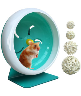 Hamster Wheel,Silent Hamster Wheel,Silent Wheel,Quiet Hamster Wheel,Super-Silent Hamster Exercise Wheel,Adjustable Stand Silent Hamster Wheel for Hamsters,Gerbils,Mice,Small Pet 7in (Blue A)