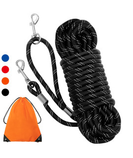 Segzwlor Long Dog Leash - 30ft, 50ft Reflective Training Heavy Duty Rope Dog Leash - Nylon Dog Lead Check Cord for Walking, Hunting, Camping, Running, etc. Easy Control for Small, Medium, Large Dogs