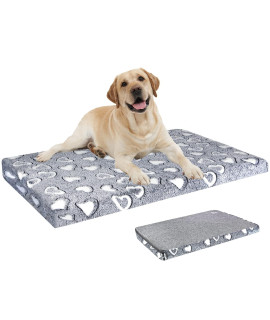 VANKEAN Dog crate Mat Reversible cool and Warm, Stylish Dog Bed for crate with Waterproof Inner Linings and Removable Machine Washable cover, Firm Support Dog Pad for Small to XX-Large Dogs, grey