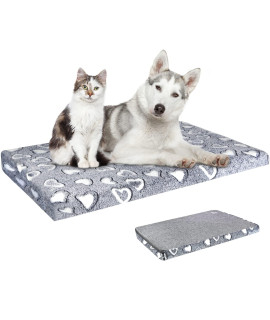 VANKEAN Dog crate Mat Reversible cool and Warm, Stylish Dog Bed for crate with Waterproof Inner Linings and Removable Machine Washable cover, Firm Support Dog Pad for Small to XX-Large Dogs, grey