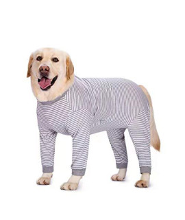 Yeapeeto Dog Onesie Surgery Recovery Suit for Large Medium Bodysuit Dogs Pajamas PJS Full Body for Shedding, Prevent Licking, Wound Protection, Cone Alternative (X-Large, Grey)