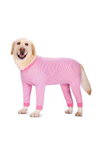 Yeapeeto Dog Onesie Surgery Recovery Suit for Large Medium Bodysuit Dogs Pajamas PJS Full Body for Shedding, Prevent Licking, Wound Protection, cone Alternative (2XL, Pink)