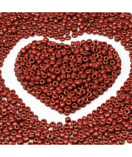 Bulk 4mm coffee color Seed Beads for Jewelry Making 110 grams About 1600pcs,60 glass craft Beads for Making Earrings, Bracelets, Pendants, Waist Jewelry, DIY Handmade Seed Beads