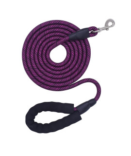 10 FT Heavy Duty Dog Leash with Comfortable Padded Handle Reflective Dog Leashes for Dog Leash for Medium and Large Dogs Walking Training Hiking (Plum red)