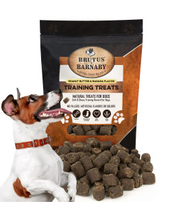 BRUTUS & BARNABY Training Treats for Dogs - Peanut Butter & Banana - All-Natural Healthy Low Calorie Vegan Dog Training Treats - Great to Use for Rewards in Training Your Puppy Or Dog