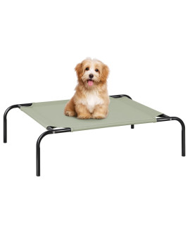 Pet Cot Elevated Dog Cat Bed Portable Raised Pet Bed Durable Indoor & Outdoor Waterproof Dog Crates for Small & Medium Pets, Olive Green
