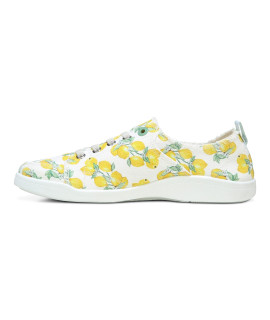 Vionic Beach Pismo casual WomenAs Fashion Sneakers-Sustainable Shoes That Include Three-Zone comfort with Orthotic Insole Arch Support, Machine Wash Safe- Sizes 5-11 Lemon canvas 75 Medium US