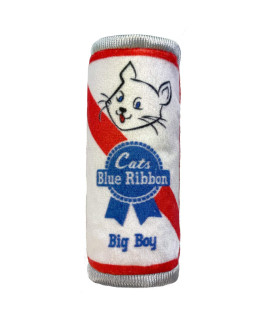 Huxley & Kent Cat Toy Cats Blue Ribbon Nappy Hour Strong Catnip Filled Cat Toy Soft Plush Kitty Toy with Catnip and Crinkle Kittybelles