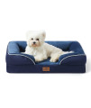BEDSURE Orthopedic Dog Bed for Medium Dogs - Waterproof Dog Bed Medium Foam Sofa with Removable Washable cover Waterproof Lining and Nonskid Bottom couch Pet Bed Navy Blue