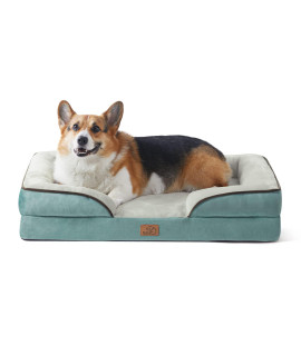 BEDSURE Large Orthopedic Dog Bed for Large Dogs - Big Waterproof Dog Bed Medium Foam Sofa with Removable Washable cover Waterproof Lining and Nonskid Bottom couch Pet Bed Washed Blue