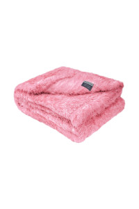 MACEVIA Fluffy Fleece Dog Blankets, Warm Soft Fuzzy Pets Blankets for Puppy, Small, Medium, Large Dogs and Cats, Plush Pet Throws for Bed, Couch, Sofa, Travel (24x29 Inch, Pink)