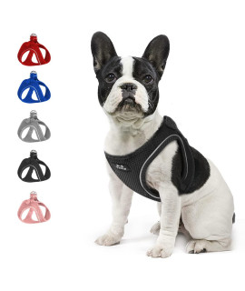 TwoEar Dog Vest Harness Reflective, No-Pull Pet Harness Easy Control with Breathable Mesh, Soft Dog Walking Chest Harness No-Choke for Outdoor Walking, Training for Large Dogs(L, Black)