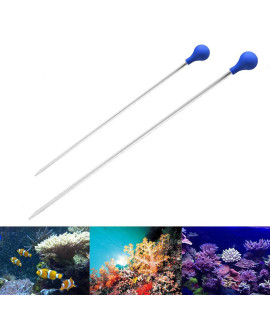 PeSandy Coral Feeder SPS HPS Feeder, 2 PCS Long Acrylic Aquarium Coral Feeder Syringe Tube for Reef/ Anemones/ Eels/ Lionfish and Other Organisms, Liquid Fertilizer Feeder Accurate Dispensing Spot