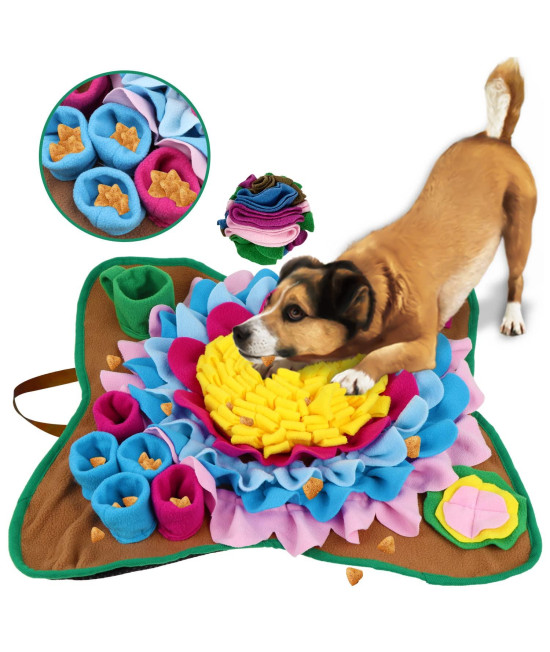 TWOPER Pet Snuffle Mat for Dogs Sniffle Interactive Treat Game for Boredom Anxiety Relief Dog Feeding Mat Enrichment Dog Puzzles for Dogs Encourages Natural Foraging Skills & Mental Stimulation