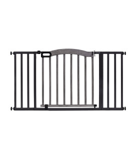 Summer Infant Summer Decorative Wood & Metal Safety Baby Gate, Fits Openings 36 to 60 Wide, Taupe Wood & Metal Finish, for Doorways, 32 Tall Walk-Through Baby & Pet Gate, Gray, One Size