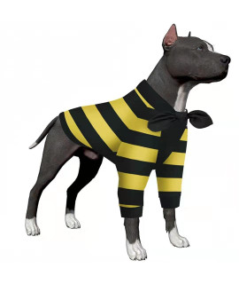 LovinPet Dog Onesie for Large Big Dog Shirt/Stripe Lightweight 2-Leg Dog Tee Shirts/Dog Sun Protection Shirt, Pullover Pet Anxiety Relief