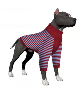 LovinPet Doberman Pajamas for Large Big Dog Shirt/Stripe Lightweight 2-Leg Dog Tee Shirts/Dog Sun Protection Shirt, Pullover Pet Anxiety Relief