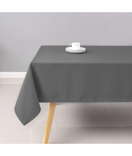 Wewoch gray Rectangle Tablecloth Wrinkle Resistant Washable Fabric Table cloth for Dining,Kitchen, Parties Weddings and Outdoor Use 60 Inch by 120 Inch