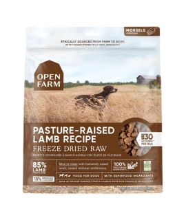 Open Farm Freeze Dried Raw Dog Food, Humanely Raised Meat Recipe with Non-GMO Superfoods and No Artificial Flavors or Preservatives (3.5 Ounce (Pack of 1), Pasture Raised Lamb)