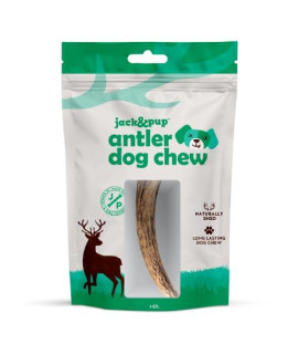 Jack&Pup Whole Elk Antlers for Dogs Large Naturally Shed Rawhide Free Dog Chews Long Lasting Elk Horns for Dogs Dog Antlers for Aggressive Chewers (1 Medium Antler)