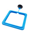 Fish Feeding Ring Floating Food Feeder Circle with Suction Cup Easy to Install Aquarium (Square)