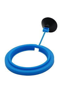 zhuohai Fish Feeding Ring Floating Food Feeder Circle with Suction Cup Easy to Install Aquarium (Round)