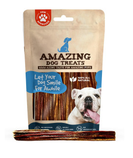 Amazing Dog Treats Gullet Sticks for Dogs- (6 Inch - 40 Count) - Beef Gullet Jerky Chews for Dogs - Esophagus Beef Gullet - Beef Gullet Sticks