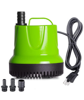 ALLYLANG 330GPH 25W Aquarium Submersible Water Pump, Apply to Fish Tank/Pond Fountain/Statuary/Hydroponics with 3 Nozzles 5.9ft Power Cord (330GPH)