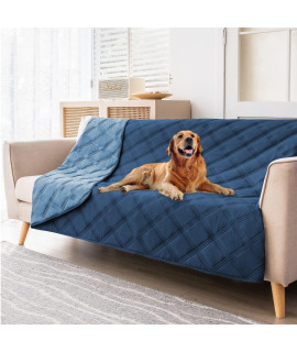 SUNNYTEX Waterproof & Reversible Dog Bed Cover Pet Blanket Sofa, Couch Cover Mattress Protector Furniture Protector for Dog, Pet, Cat(52*82,Blue/Light Blue