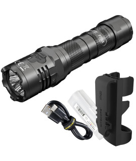 Nitecore P20iX Tactical Flashlight, 4000 Lumen USB-c Rechargeable High Lumen Super Bright with LumenTac Organizer