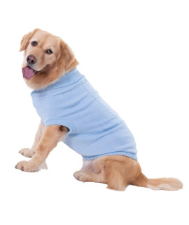 Dog Sweater, Warm Pet Sweater, Dog Sweaters for Small Dogs Medium Dogs Large Dogs, Cute Knitted Classic Cat Sweater Dog Clothes Coat for Girls Boys Dog Puppy Cat (XXL, Light Blue)