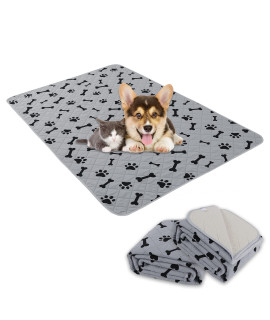 Dog Crate Pee Pads - Wahable Dog Rugs Non-Slip Puppy Pads for Small Dogs, Water Absorb Training Pads(1824 Gray)