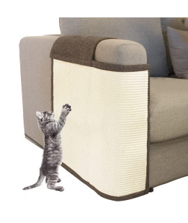 Oroonoko Cat Scratch Furniture Protector with Natural Sisal for Protecting Couch Sofa Chair Furniture Brown Color