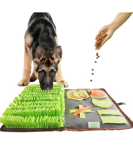 OTOKIM Snuffle Mat for Dogs, Durable Interactive Dog Puzzle Toys, 15.7x 23.6 Pet Feeding Mat Training Natural Foraging Skills and Nose Work