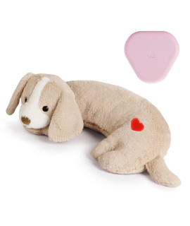 Moropaky Hearbeat Toy for Dog Anxiety Relief Behavioral Training Aid Toy, Light Brown