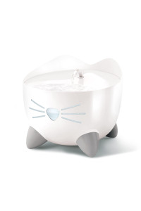 catit PIXI Drinking Fountain - cat Water Fountain with Triple Filter and Ergonomic Drinking Options, White