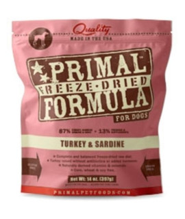 Primal Pet Foods Freeze Dried Dog Food 5.5 Oz.- Turkey Sardine