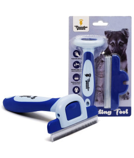 Thunderpaws Best Professional De-Shedding Tool and Pet grooming Brush, D-Shedz for Breeds of Dogs, cats with Short or Long Hair, Small, Medium and Large (Blue)