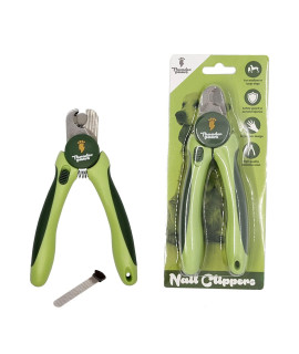 Thunderpaws Professional-grade Nail clippers for Dogs Nail Trimmer for Dogs with Safety guard and Nail File - Nail clippers for Large Dogs - Dog Nail clipper&Dog Toenail clippers (Medium-Large, green)