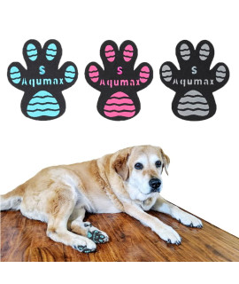 Aqumax Dog Paw Protector Anti Slip Paw Grips Traction Pads,Walk Assistant for Senior Dogs,Brace for Weak Paws or Legs,Dog Shoes Booties Socks Replacement Multicolor 48 Pads S