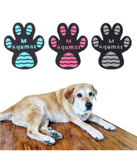 Aqumax Dog Paw Protector Anti Slip Paw Grips Traction Pads,Walk Assistant for Senior Dogs,Brace for Weak Paws or Legs,Dog Shoes Booties Socks Replacement Multicolor 48 Pads M