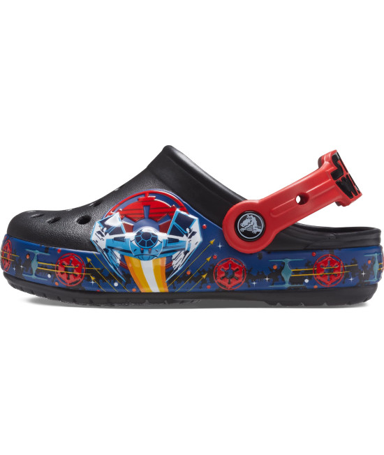 crocs KidsA Star Wars Light Up clog Light Up Shoes , Black, 3 Little Kid