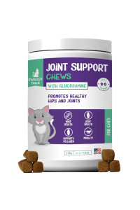 SWAGGY TAILS Glucosamine for Cats, Joint Inflammation Supplement, Cat Joint Chews - Joint Support for Cats with MSM, Chondroitin, Antioxidants - Premium Arthritis Pet Supplements (60 Chews)