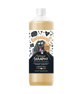 BUgALUgS Oatmeal & Aloe Vera Dog Shampoo Dog grooming Shampoo Products for Smelly Dogs with Fragrance, Best Oatmeal Puppy Shampoo, Vegan pet Shampoo & conditioner (338 Fl Oz)