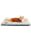 Self Warming cat Bed Self Heating cat Dog Mat 291 x 189 inch Extra Warm Thermal Pet Pad for Indoor Outdoor Pets with Removable cover Non-Slip Bottom Washable Light grey